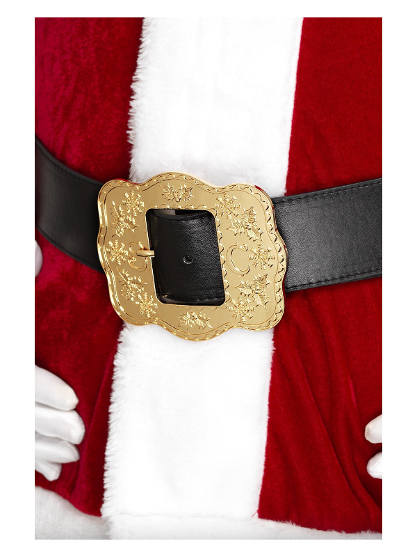 Deluxe Santa Belt, Black, with Ornate Buckle, 130cm/51in