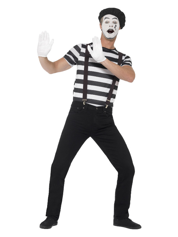 Gentleman Mime Artist Costume, Black