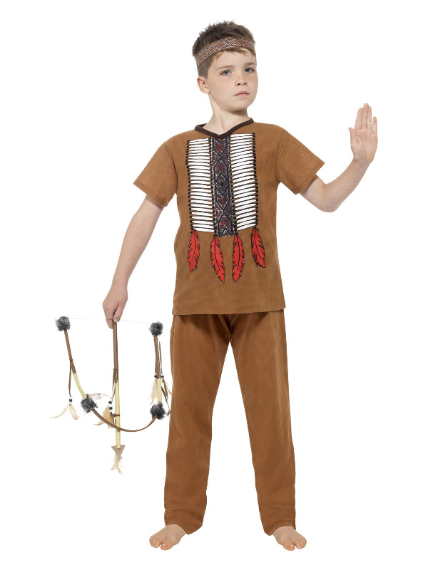 Native American Inspired Warrior Costume, Brown