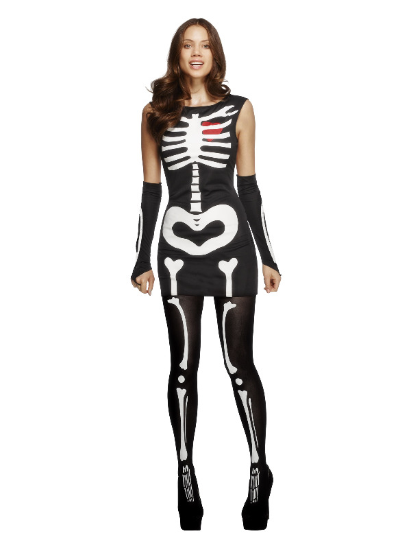 Fever Skeleton Costume, Black