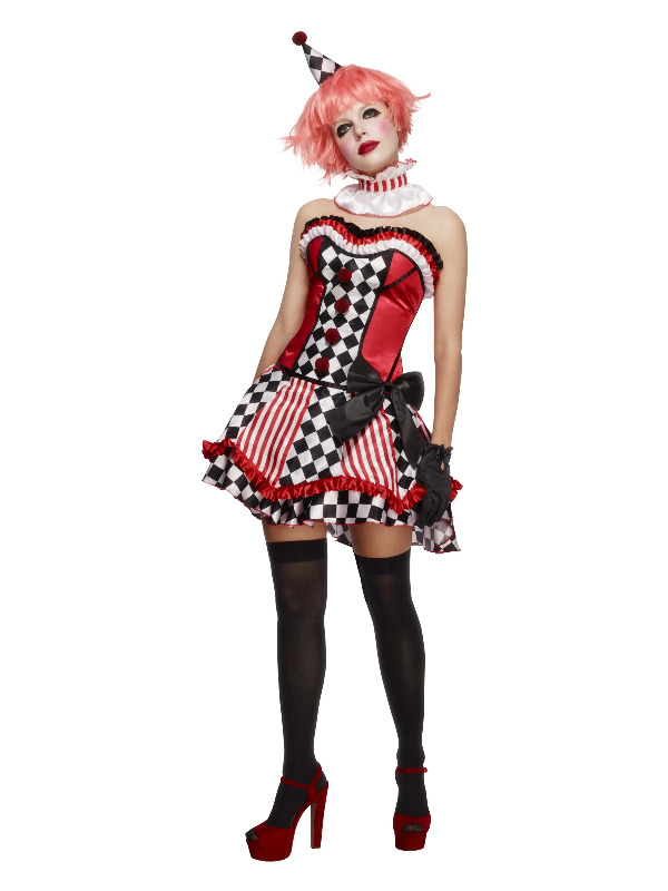 Fever Deluxe Clown Cutie Costume With Corset Red Ranson And Son