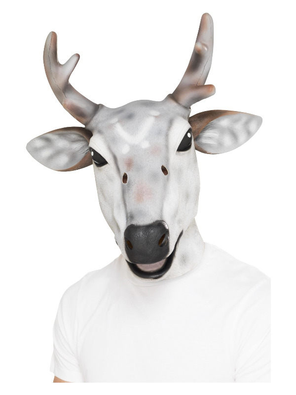 Reindeer/Stag Latex Mask, Grey