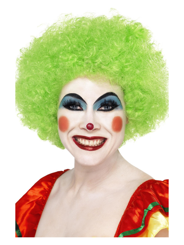 Crazy Clown Wig, Green, 120g