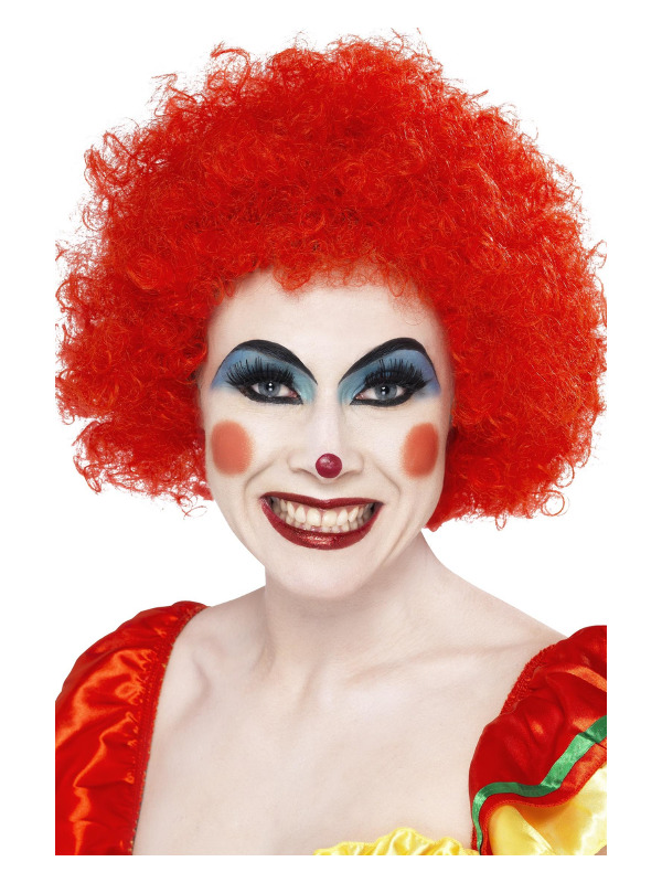 Crazy Clown Wig, Red, 120g