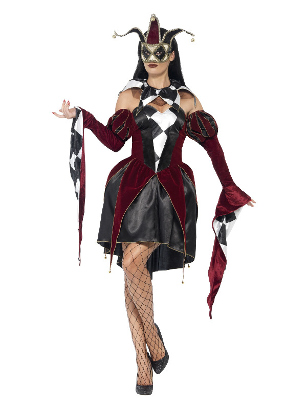 Gothic Venetian Harlequin Costume, Black