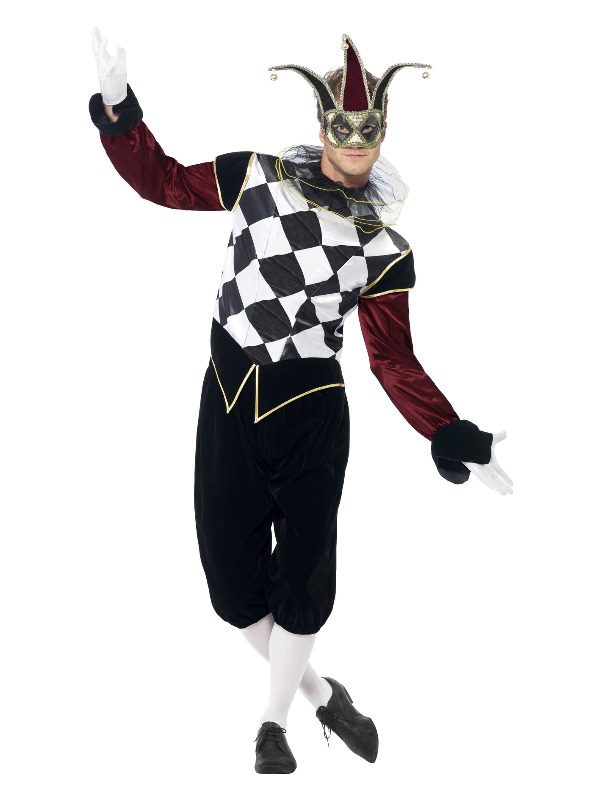 Gothic Venetian Harlequin Costume, Black