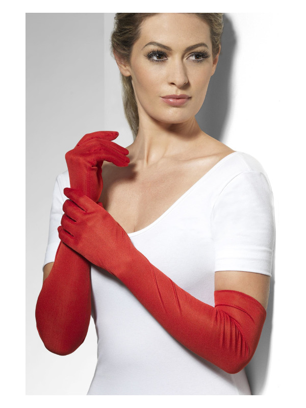 Gloves, Red, Long