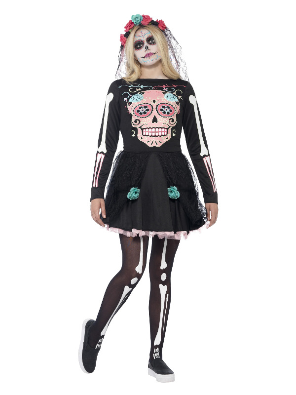 Sugar Skull Sweetie Costume, Black