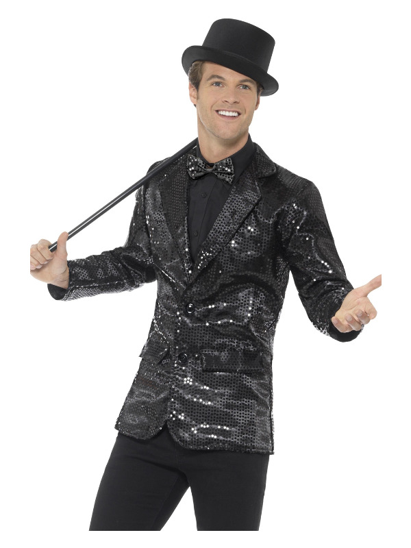 Sequin Jacket, Mens, Black