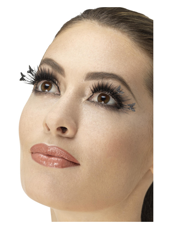 Eyelashes, Winged Butterfly, Black, Contains Glue