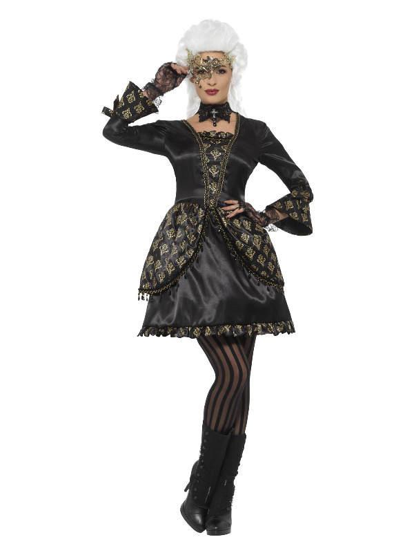 Deluxe Masquerade Costume, Black & Gold