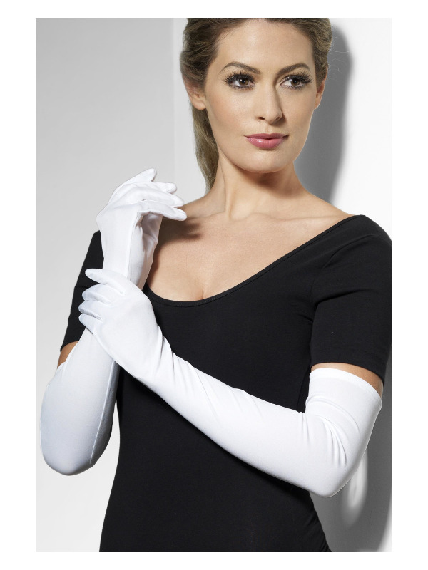 Gloves, White, Long