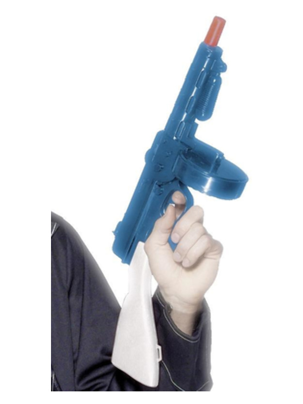 Gangster's Tommy Gun, Blue, with Sparking Sounds, Approx 49cm / 19in