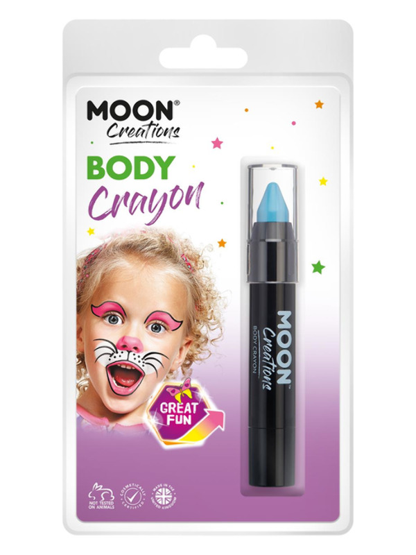 Moon Creations Body Crayons, Light Blue