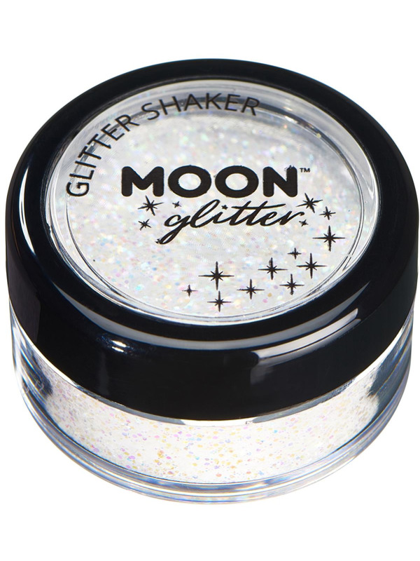 Moon Glitter Pastel Glitter Shakers, White