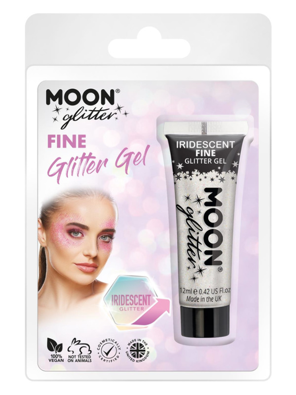 Moon Glitter Iridescent Glitter Gel, White