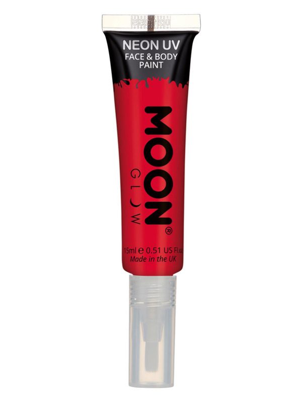 Moon Glow Intense Neon UV Face Paint, Red