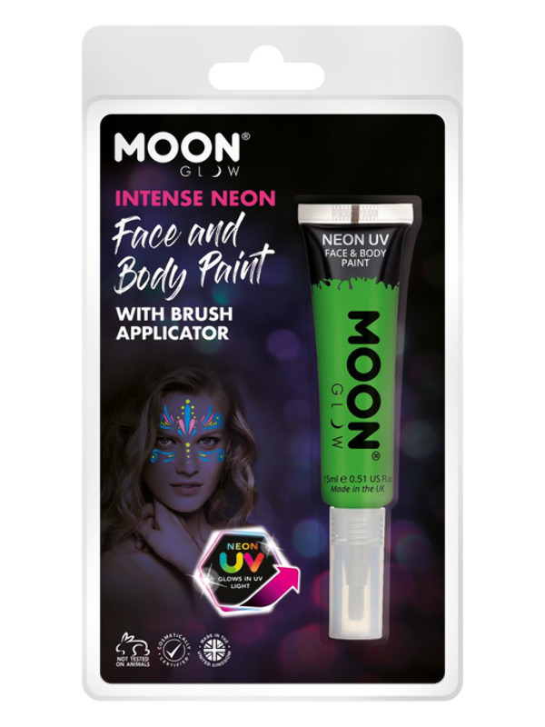 Moon Glow Intense Neon UV Face Paint, Green