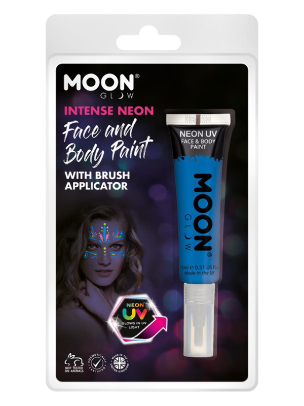 Moon Glow Intense Neon UV Face Paint, Blue