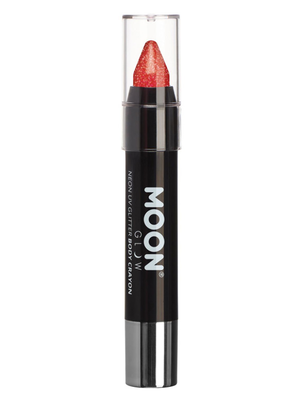 Moon Glow - Neon UV Glitter Body Crayons, Red