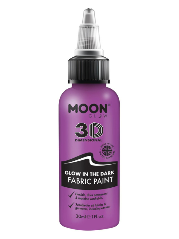 Moon Glow - Glow in the Dark Fabric Paint, Purple