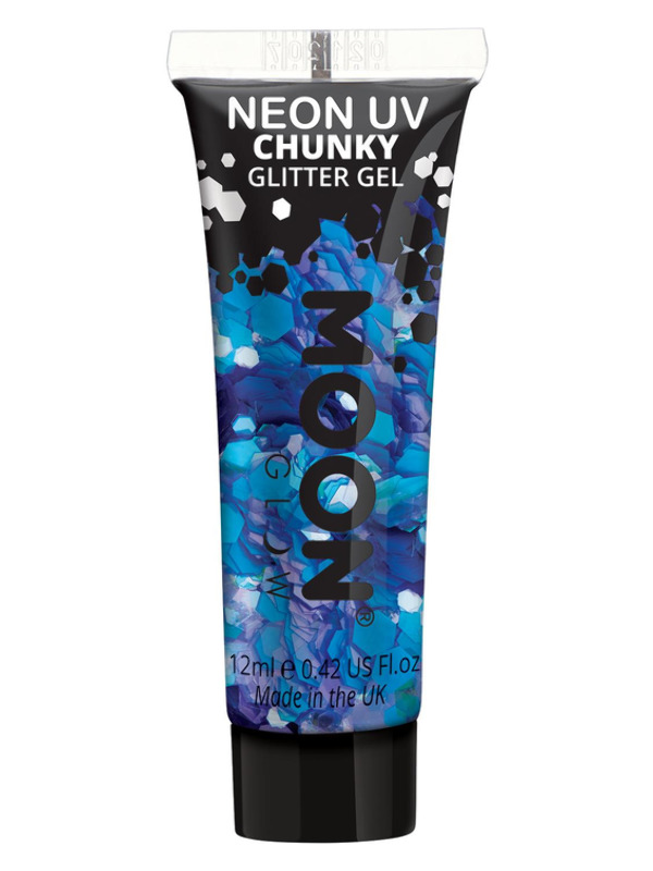 Moon Glow - Neon UV Chunky Glitter Gel, Blue