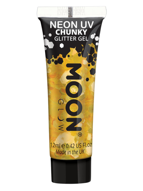 Moon Glow - Neon UV Chunky Glitter Gel, Golden