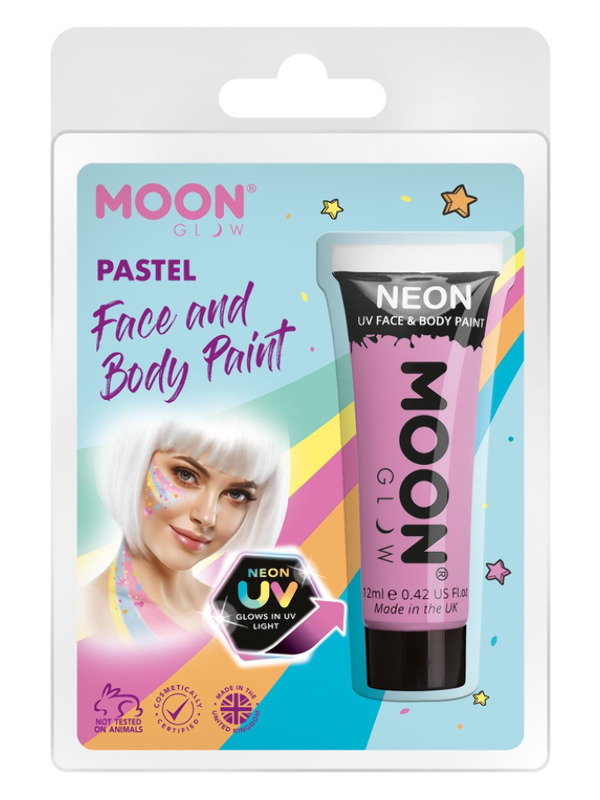 Moon Glow Pastel Neon UV Face Paint, Lilac