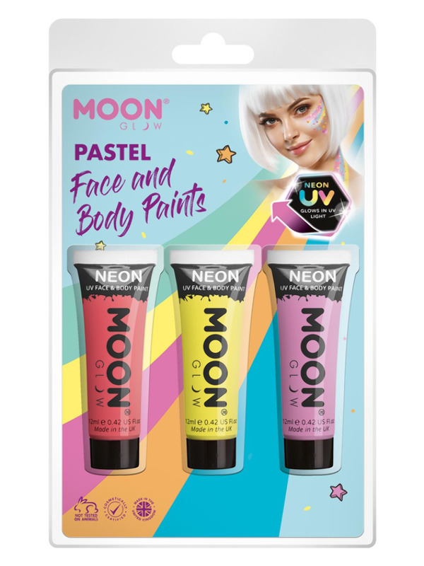 Moon Glow Pastel Neon UV Face Paint,