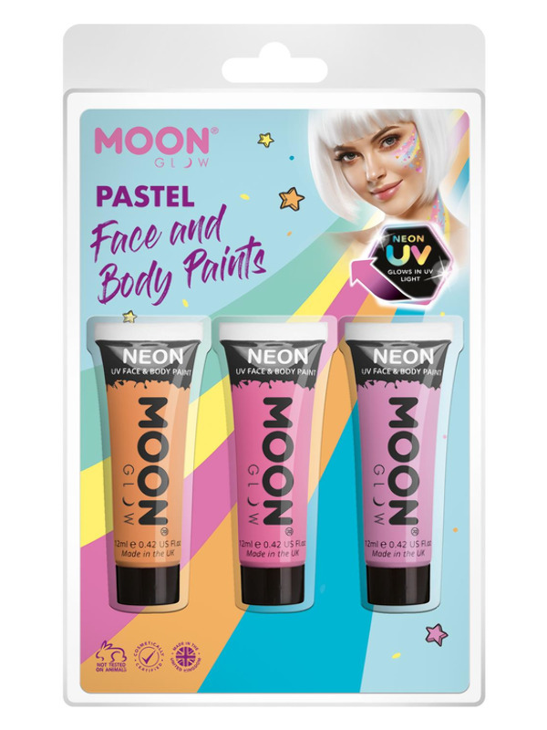 Moon Glow Pastel Neon UV Face Paint,