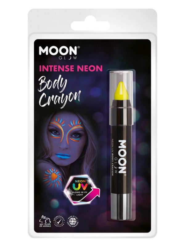 Moon Glow Intense Neon UV Body Crayons, Yellow