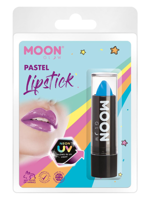 Moon Glow Pastel Neon UV Lipstick, Pastel Blue