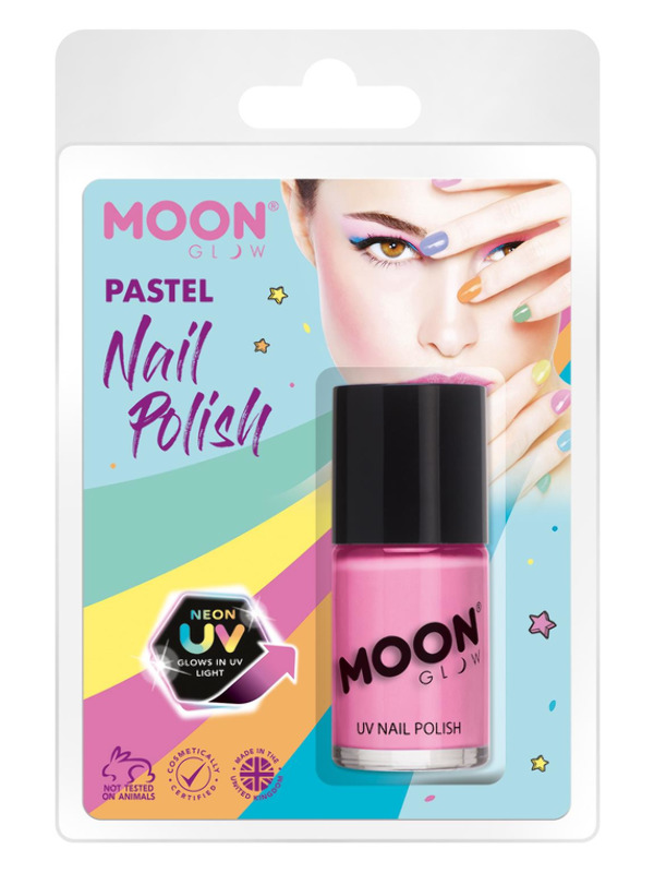 Moon Glow Pastel Neon UV Nail Polish, Pastel Pink