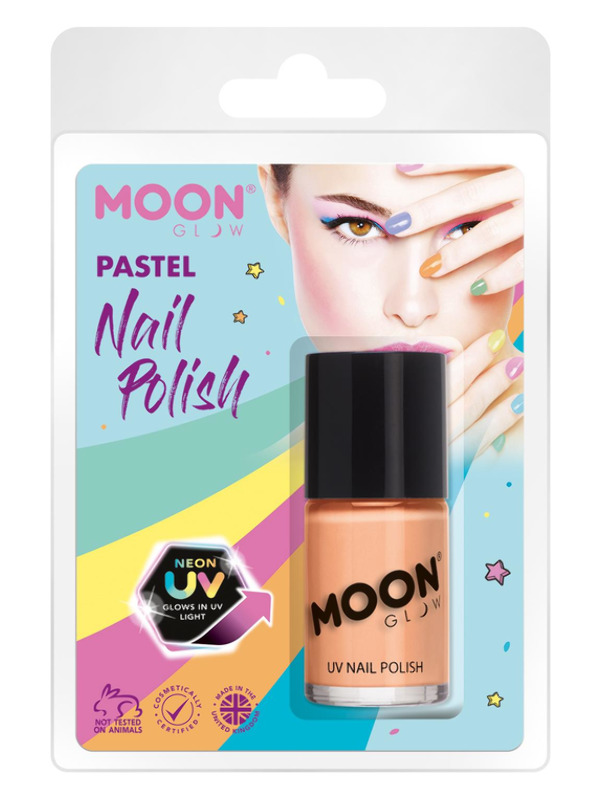 Moon Glow Pastel Neon UV Nail Polish, Orange