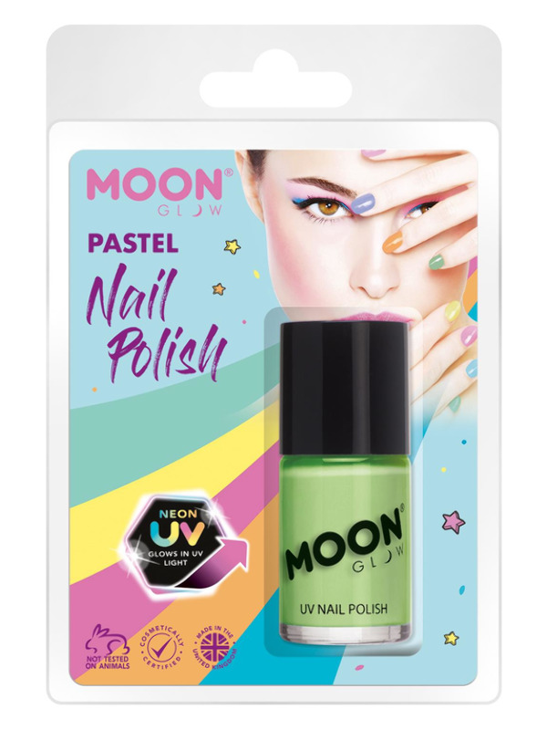 Moon Glow Pastel Neon UV Nail Polish, Pastel Green