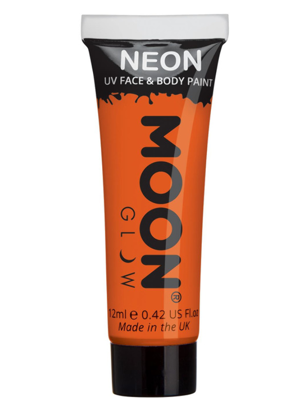 Moon Glow Intense Neon UV Face Paint, Orange