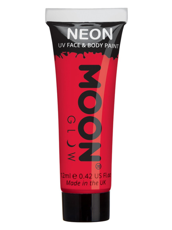 Moon Glow Intense Neon UV Face Paint, Red