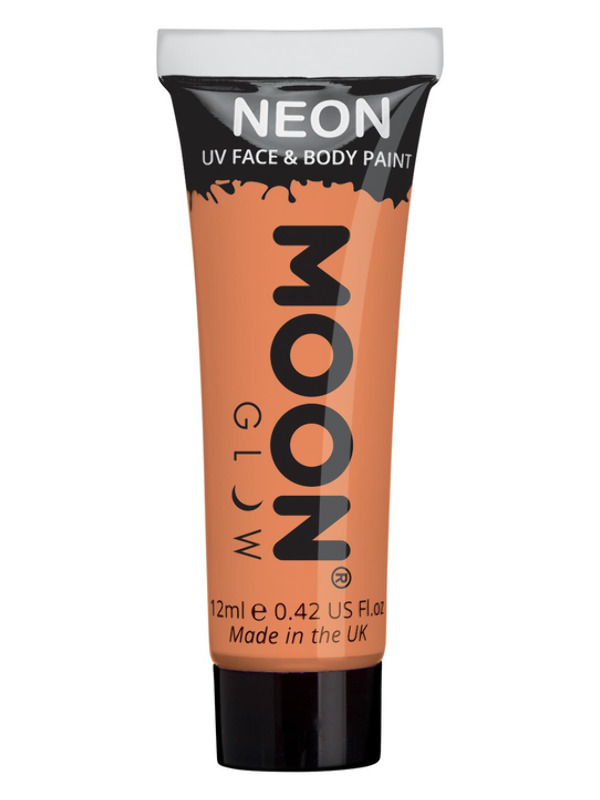 Moon Glow Pastel Neon UV Face Paint, Orange