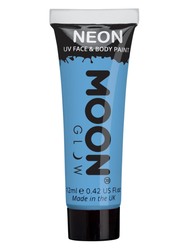 Moon Glow Pastel Neon UV Face Paint, Pastel Blue