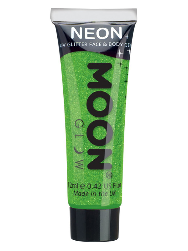 Moon Glow Neon UV Fine Glitter Gel, Green