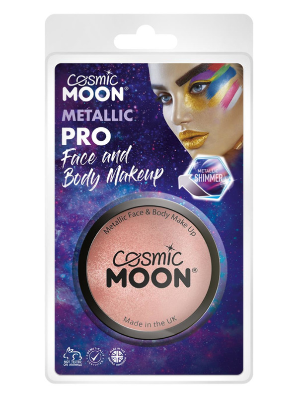 Cosmic Moon Metallic Pro Face Paint Cake Pots, Ros