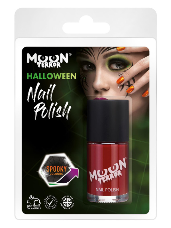 Moon Terror Halloween Nail Polish, Red